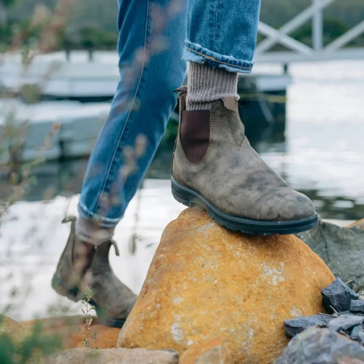Retro Leather Ankle Boots Men Chelsea Boot Casual