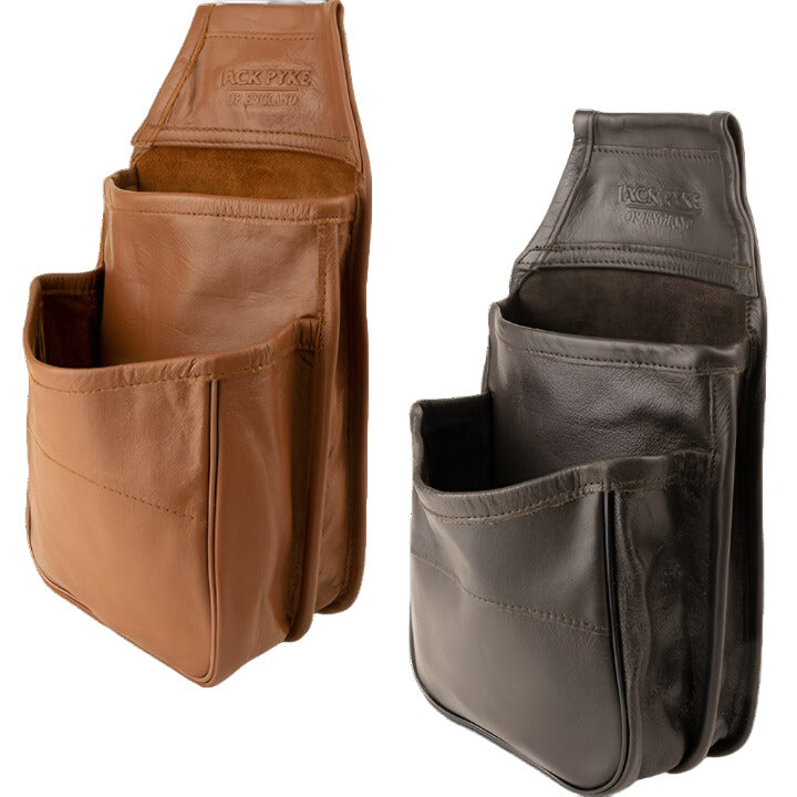 Clearance-Jack Pyke Leather Cartridge Pouch