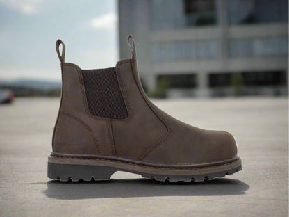 Clearance-Hoggs of Fife Zeus Safety Dealer Boots-Crazy Horse Brown