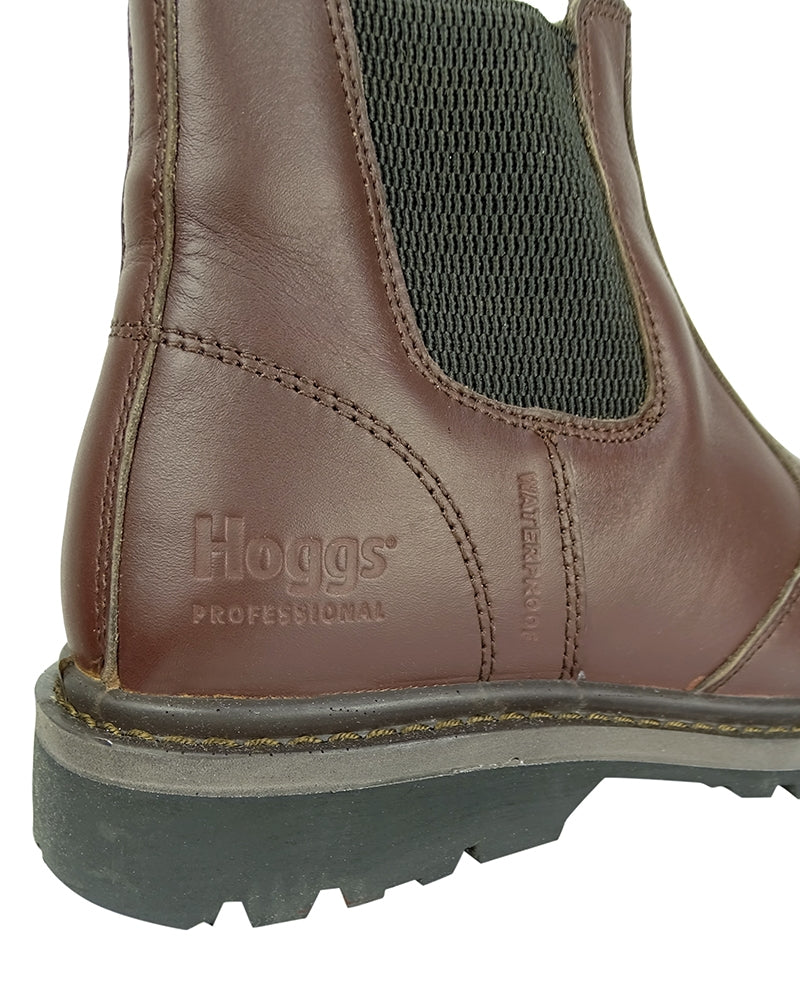Clearance-Hoggs of Fife Zeus Safety Dealer Boots-Crazy Horse Brown